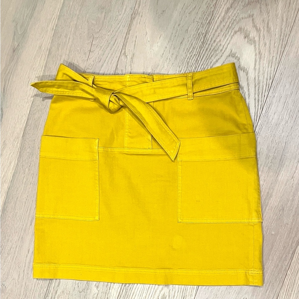 Tory Burch Mustard Pencil Skirt- denim weight